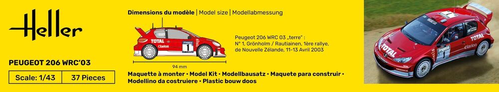 STARTER KIT Peugeot 206 WRC´0
