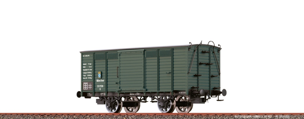 H0 GÜW G K.Bay.Sts.B. I - H0 Gedeckter Güterwagen G K.Bay.Sts.B.