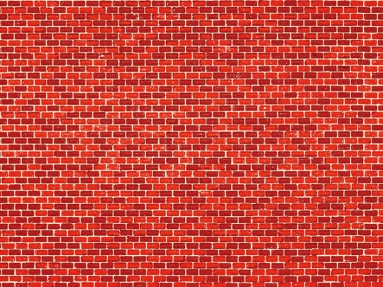 1 Pappe Ziegelmauer - 1 Dekorpappe Ziegelmauer rot lose