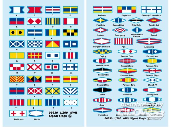 1/200 WWII Signal Flags - Trumpeter 1:200 WWII Signal Flags