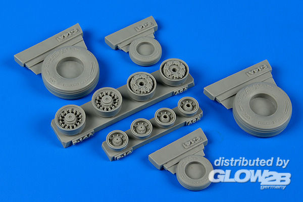F-14A Tomcat weighted wheels - Wheelliant 1:48 F-14A Tomcat weighted wheels for Academy