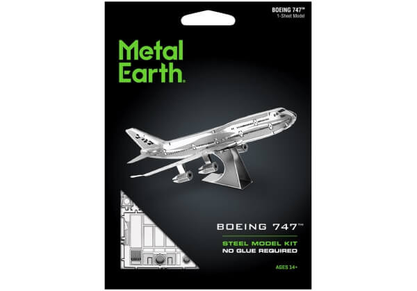 Metall Earth Boing 747 Jet - Metal Earth: Commercial Jet Boeing 747