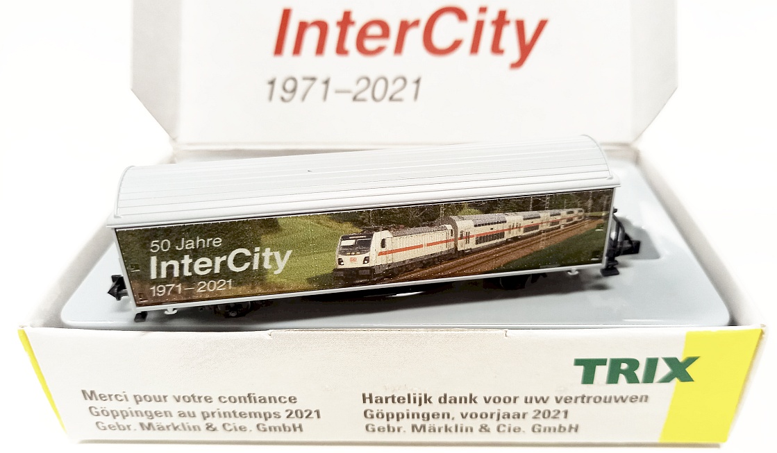 Güterwagen 50Jahr.IC N Mess21 - limitiert / Messemodell Nürnberg (trotz ausgefallener Messe) /175 Jahre Jubiläum 50 Jahre InterCity / 2 achsiger Güterwagen