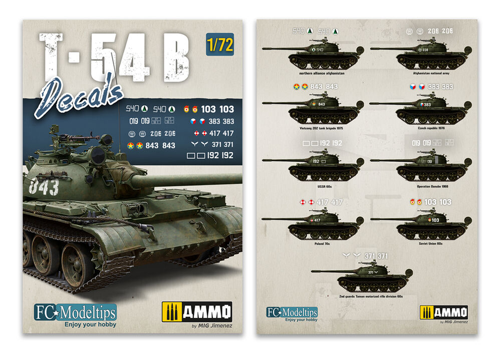 1/72 T-54B Decals