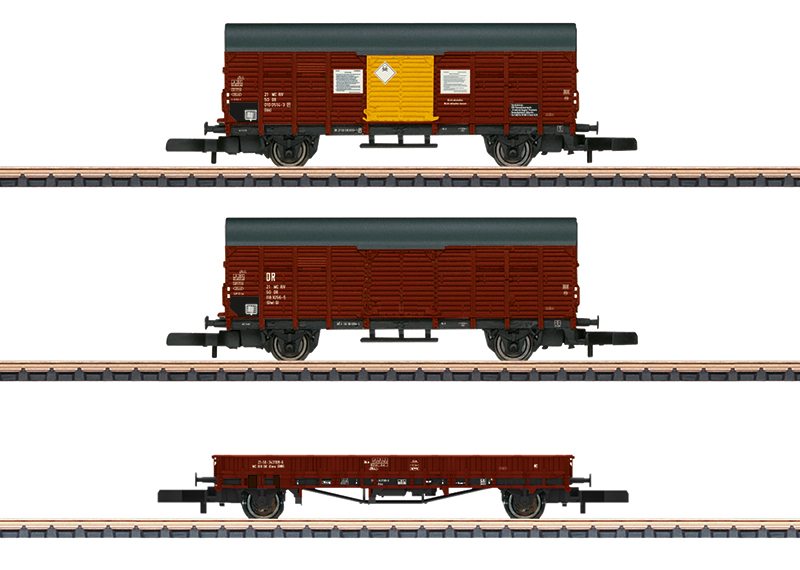 Güterwagen-Set DR 3 Wagen - Güterwagen-Set DR