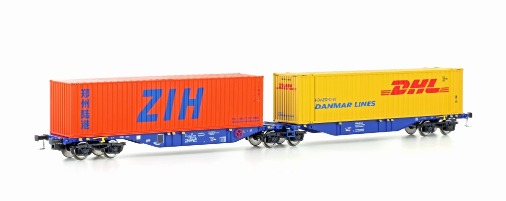 Containerwagen Sggmrss´90 CBR - Containerwagen Sggmrss´90 CBR, Ep.VI, DHL/ZIH