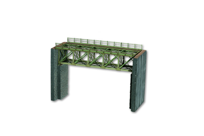 HO L-C Stahlbrücke, 18,8 cm - Inhalt: Laser-Cut Brückenbausatz mit Brückenköpfen, aus speziel