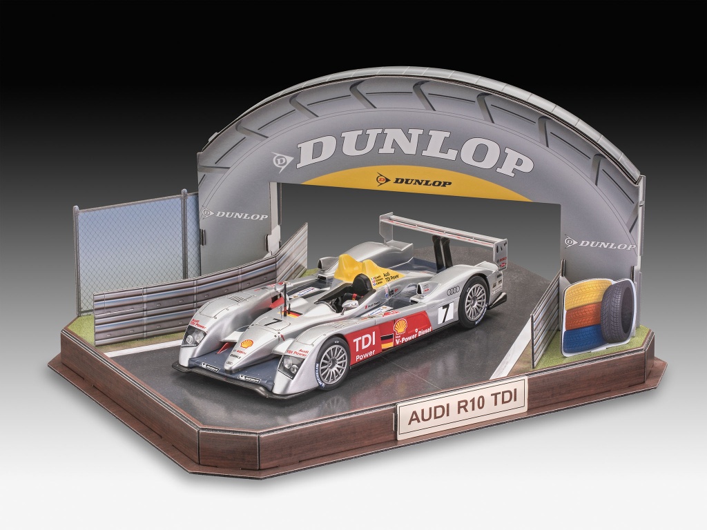 Audi R10 TDI Le Mans + 3D Puz - Audi R10 TDI LeMans + 3D Puzzle (LeMans Racetrack) 1:24