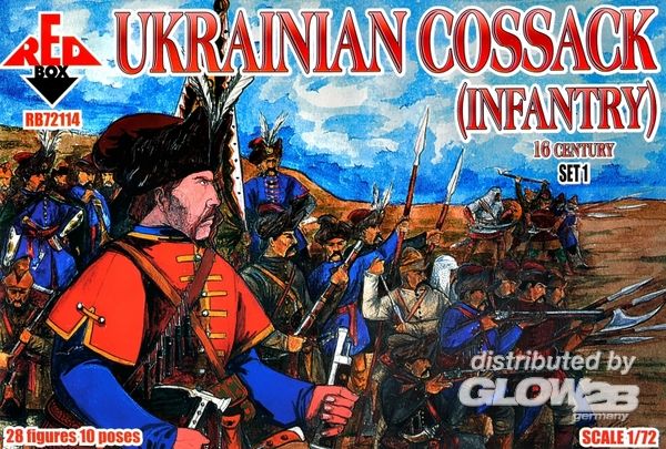 Ukrainian Cossack (infantry)1 - Red Box 1:72 Ukrainian Cossack (infantry)16 cent.Set1