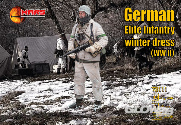 WWII German elite infantry,wi - Mars Figures 1:72 WWII German elite infantry,winter dress