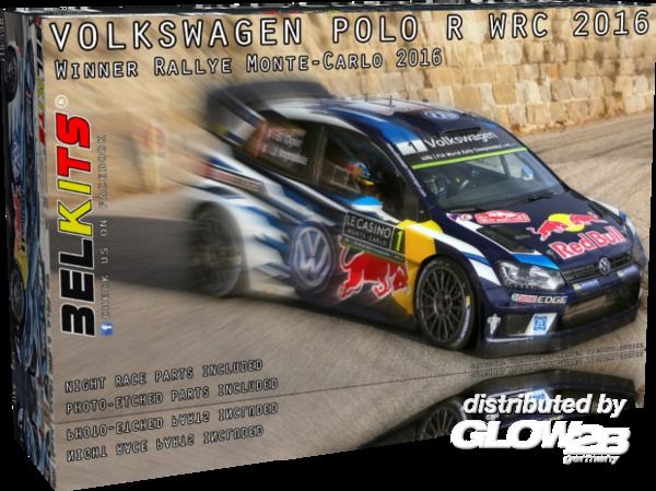 VW POLO R WRC Monte Carlo 201 - BELKITS 1:24 VW POLO R WRC Monte Carlo 2016