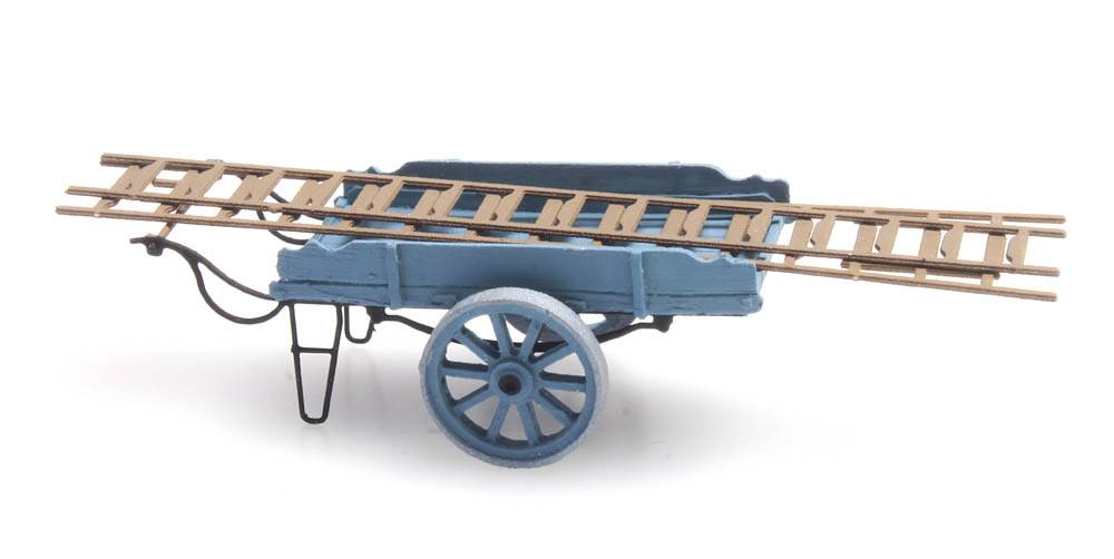 Leiterwagen blau - 1:87  Fertigmodell aus Resin, lackiert