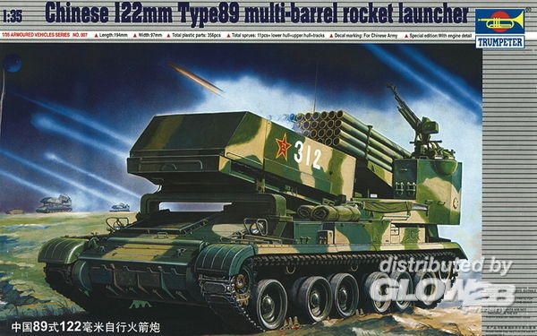 Chinese 122mm Type 8 - Trumpeter 1:35 Chinesischer Raketenwerfer 122mm Typ 89 Multi-barrel Rocket Launcher