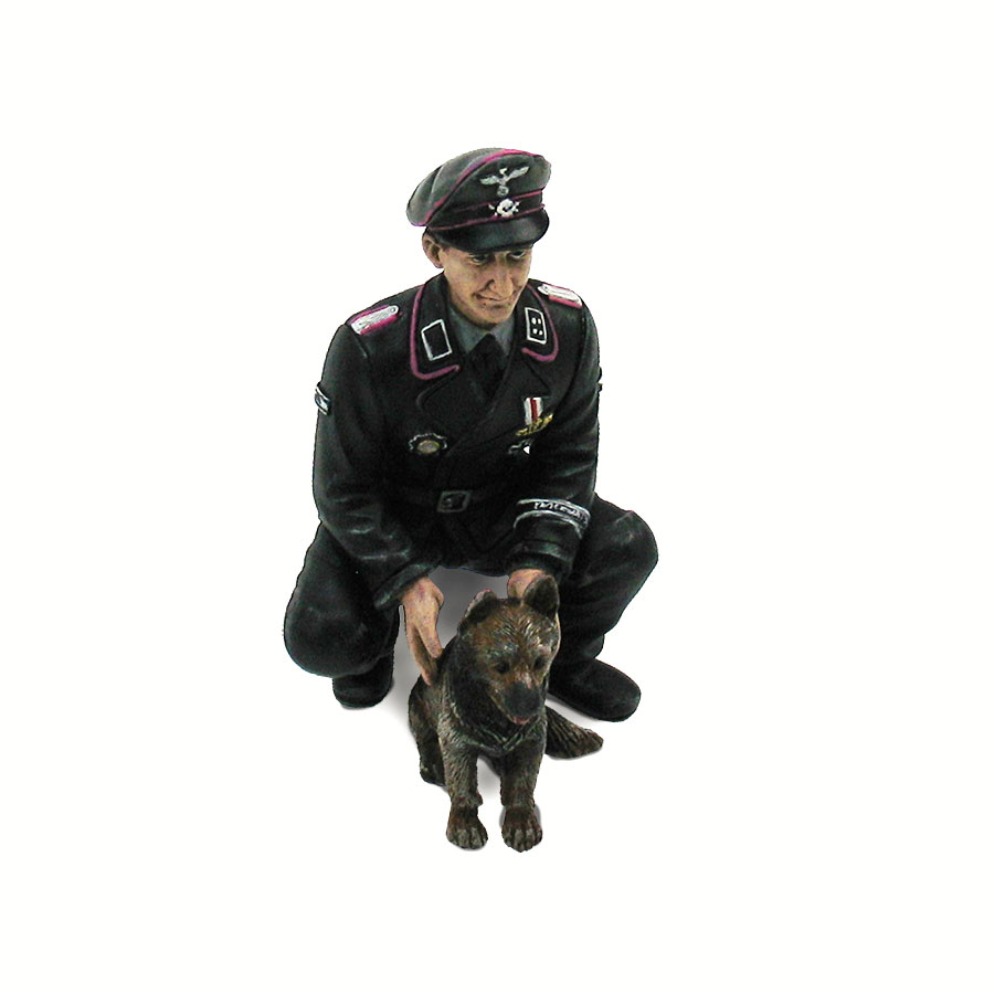 1:16  Figur Oberst Otto - 1/16 Figur Oberst Otto Paetsch mit Hund