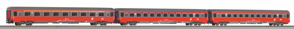 3er Set Schnellzugwg. Eurofim - 3er Set Schnellzugwagen Eurofima 1x 1. Klasse + 2x 2. Klasse ÖBB IV