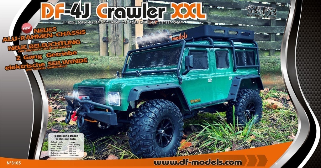 DF-4J Crawler XXL Special Ed. - DF-4J XXL Crawler –2023 Edition - GREEN - RTR | No.3105