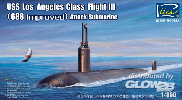 USS Los Angeles Class Flight - Riich Models 1:350 USS Los Angeles Class Flight III(688 imp