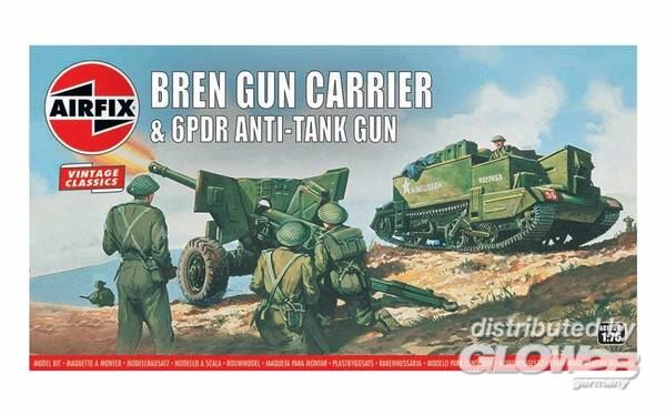 Bren Gun Carrier& 6 pdr AT Gu - Airfix 1:76 Bren Gun Carrier& 6 pdr AT Gun,Vintage Classics