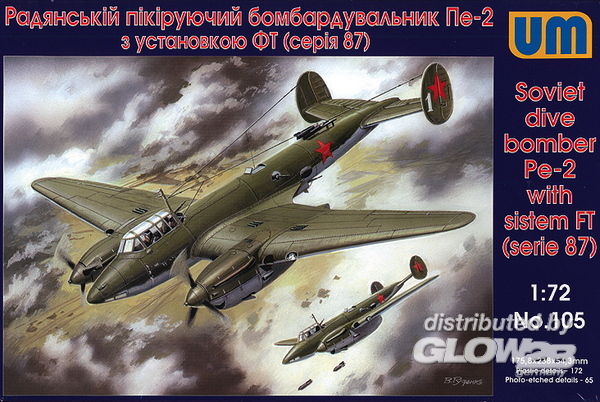 Dive Bomber Pe-2 with FT (87 - Unimodels 1:72 Dive Bomber Pe-2 with FT (87 series)