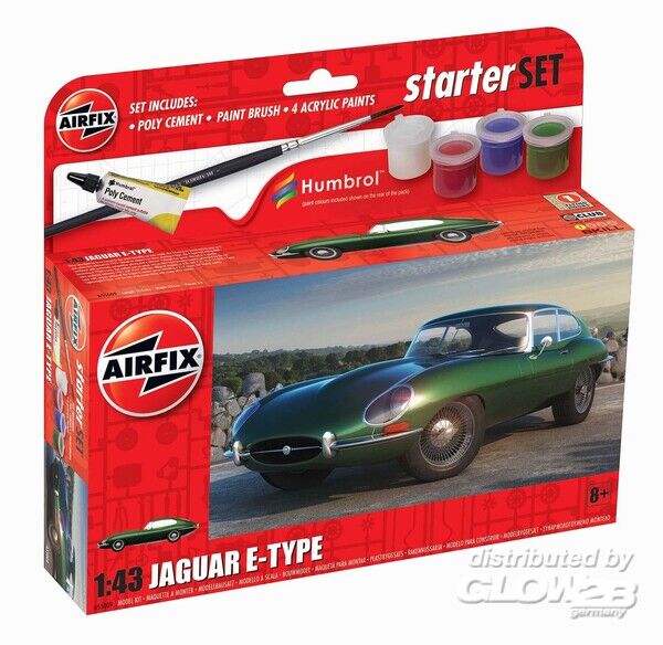 1/43 Jaguar E-Type - Airfix 1:43 Small Starter Set Jaguar E-Type