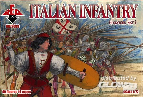 Italian Infantry 16th centur - Red Box 1:72 Italian infantry, 16th century, set 1