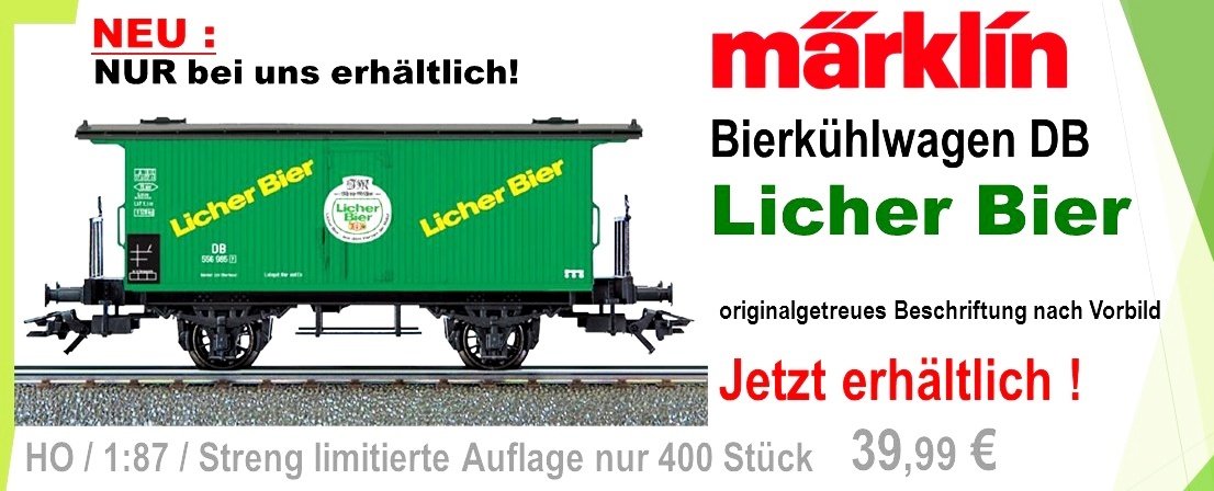 Bierkühlwagen"Licher Bier" DB - EXKLUSIV für BastlerZentrale / Auflage 400 Stk. / 1:87 / HO