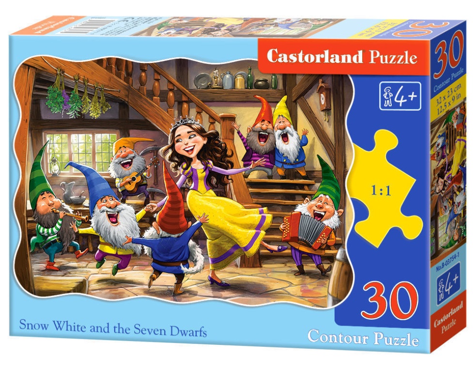 Snow White and the Seven Dwar - Castorland  Snow White and the Seven Dwarfs,Puzzle30 Teile