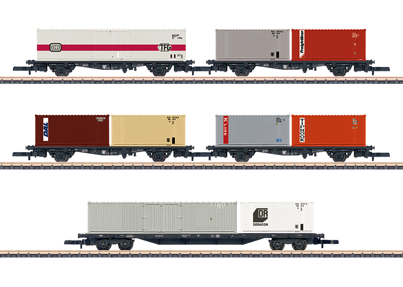 Wagenset Container-Transport - Containertragwagen-Set