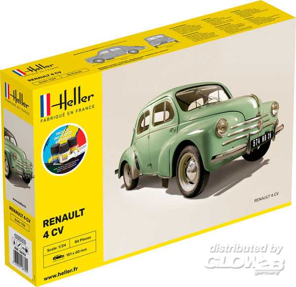 STARTER KIT Renault 4 CV - Heller 1:24 STARTER KIT Renault 4 CV