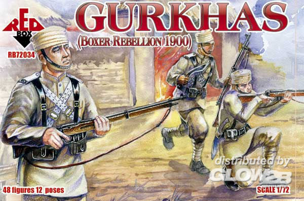 Gurkhas, Boxer Rebellion 1900 - Red Box 1:72 Gurkhas, Boxer Rebellion 1900