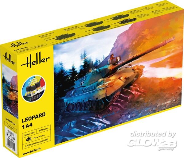 STARTER KIT Leopard 1A4 - Heller 1:35 STARTER KIT Leopard 1A4