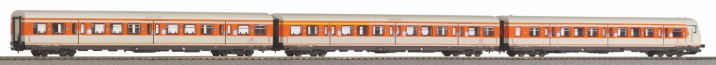 3er Set S-Bahn Wagen orange-g - 3er Set x-Wagen S-Bahn mit Steuerwagen DB AG V