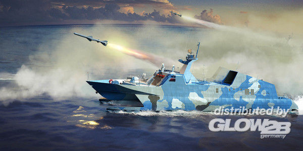 1/144 PLA Navy Type 22, Raket - Trumpeter 1:144 PLA Navy Type 22 Missile Boat