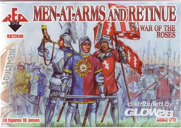 War of the Roses 1. Men-at-Ar - Red Box 1:72 War of the Roses 1. Men-at-Arms & Retinu