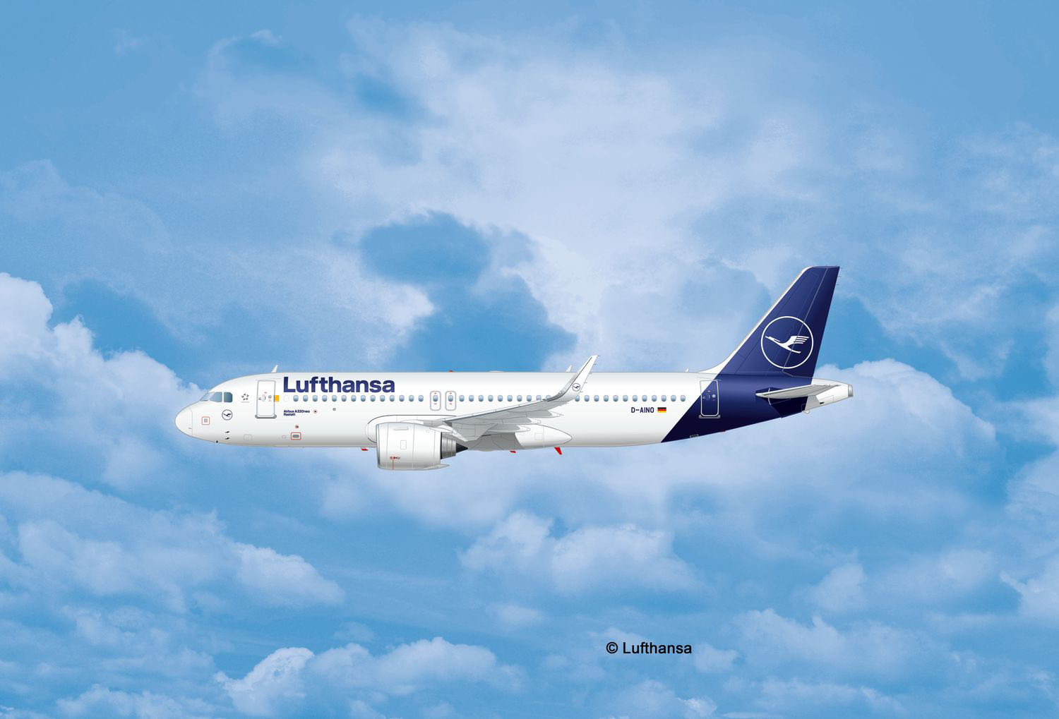 Airbus A320 Neo - Airbus A320 neo Lufthansa New Livery 1:144