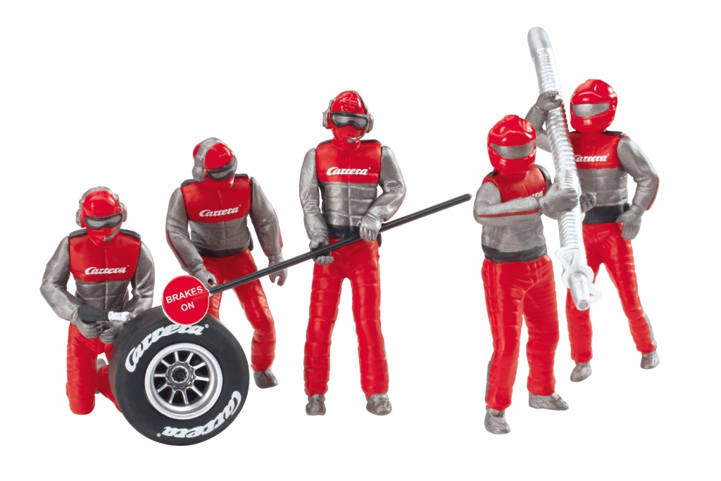 Figurensatz Mechaniker, Carre - CARRERA DIVERSE  Figurensatz Mechaniker, Carrera Crew rot