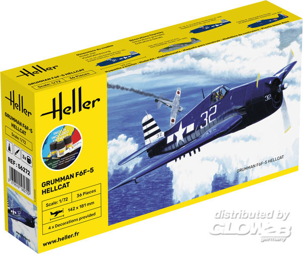 STARTER KIT F6F Hellcat - Heller 1:72 STARTER KIT F6F Hellcat
