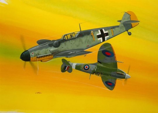 Combat Set Bf109G-10 & Spitfi - Combat Set Messerschmitt Bf109G-10 & Spitfire Mk.V 1:72