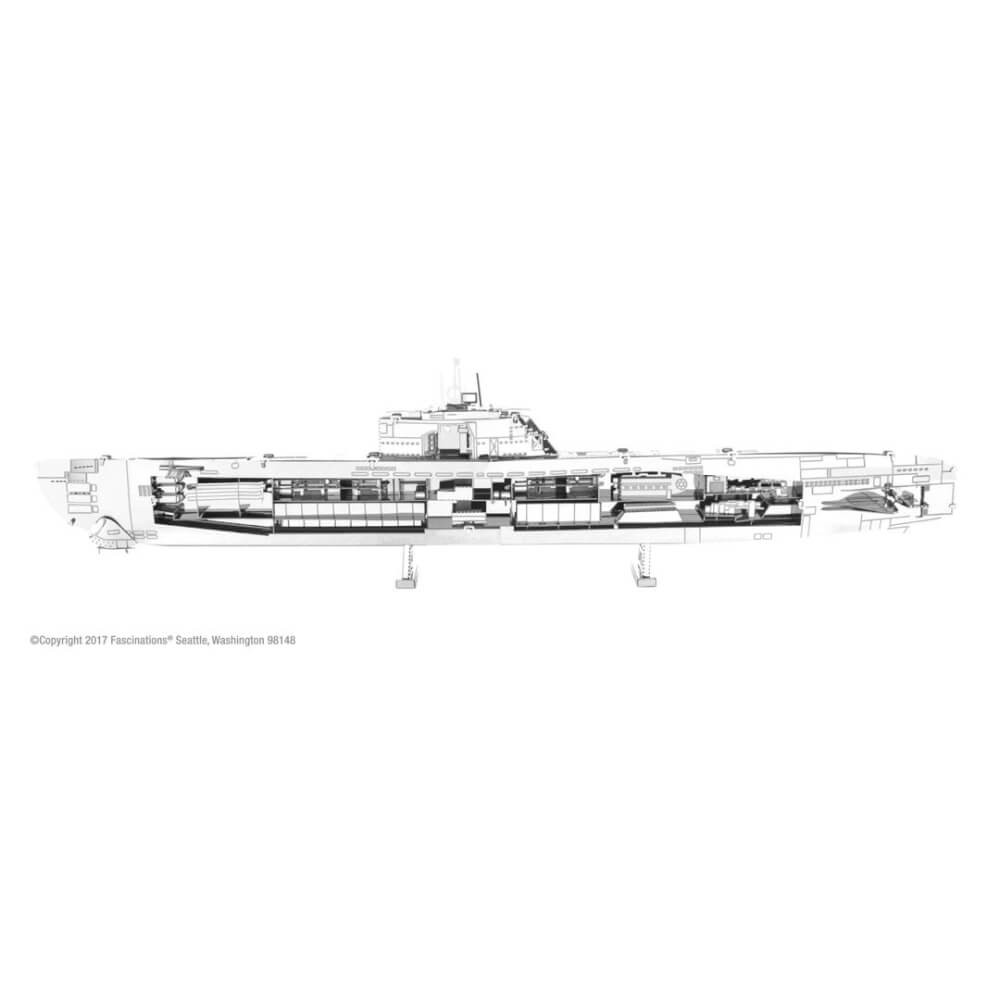 German U-Boot Type XXI - Metal Earth: German U-Boat Type XXI