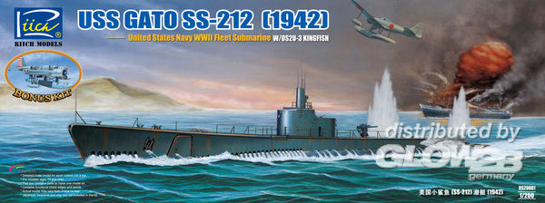 USS Gato SS-212 Fleet Submari - Riich Models 1:200 USS Gato SS-212 Fleet Submarine 1942