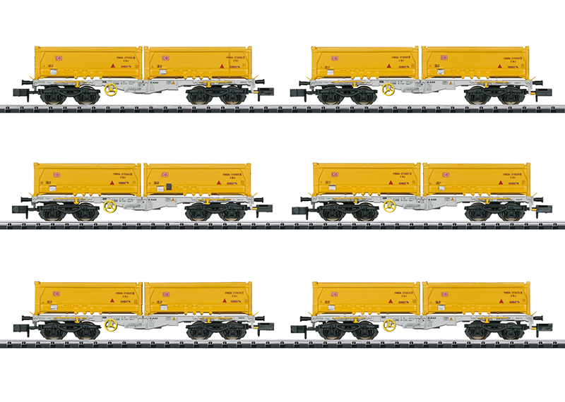 Güterwagen-Set Abraumzug - Spur N   Epoche VI    Bahngesellschaft AAE
