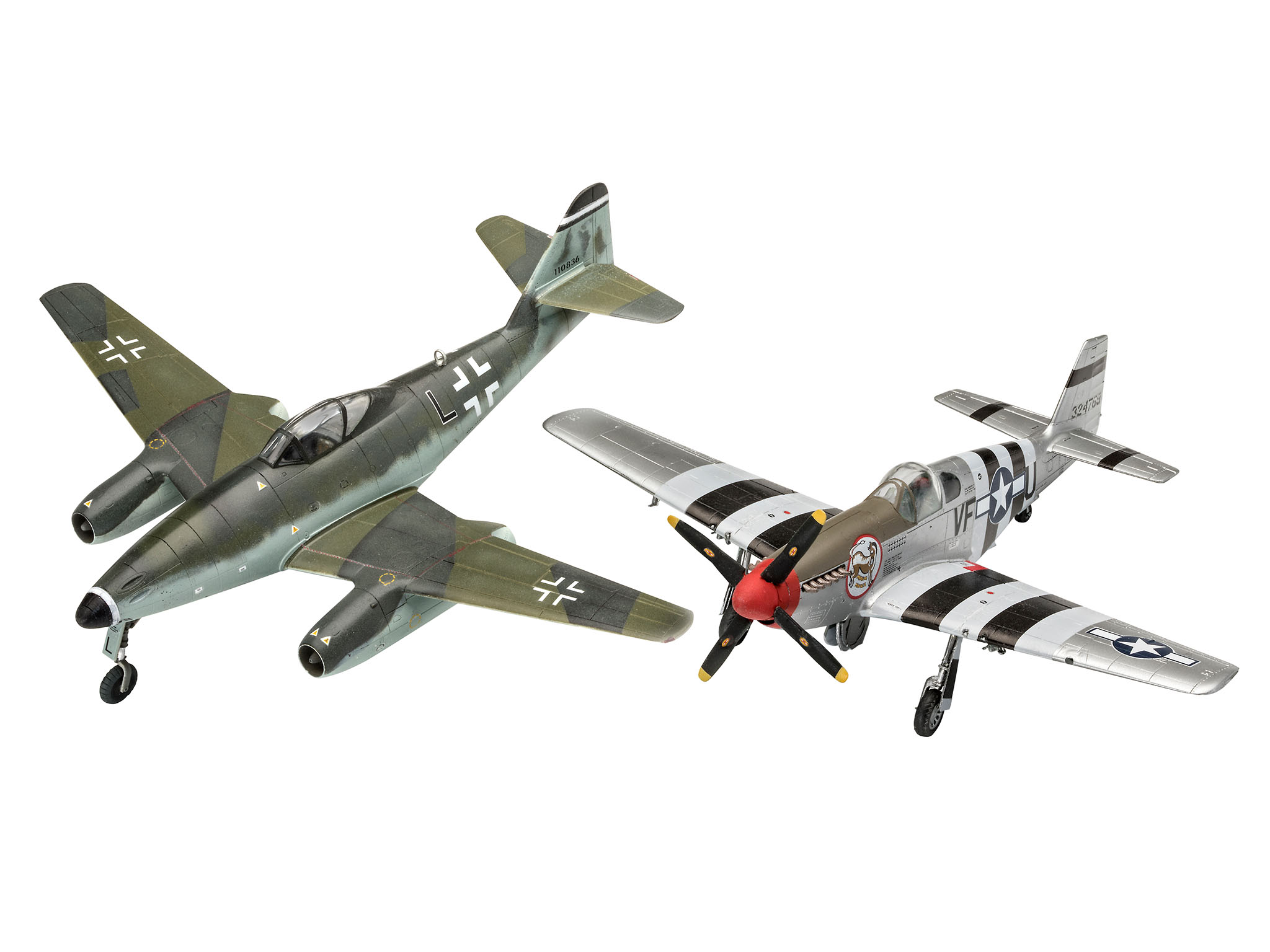 Combat Set Me262 & P-51B - Combat Set Messerschmitt Me262 & P-51B Mustang 1:72
