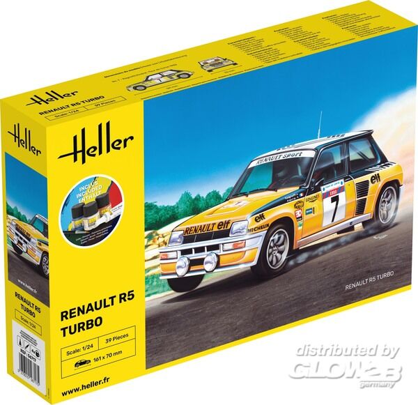 STARTER KIT Renault R5 Turbo - Heller 1:24 STARTER KIT Renault R5 Turbo