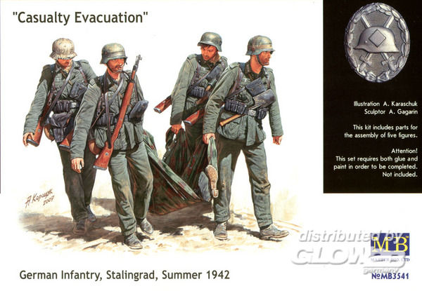 German Infantry Stalingrad Su - Master Box Ltd. 1:35 German Infantry Stalingrad Summer 1942 Casualty Evacuation