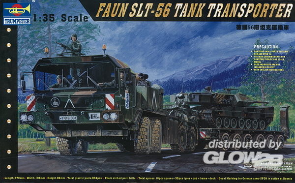 FAUN Elefant SLT 56 - Trumpeter 1:35 FAUN Elefant SLT-56 Panzer-Transporter