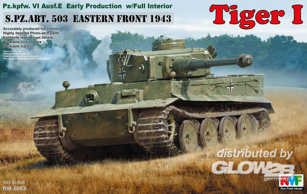 Tiger I Early Production w/Fu - Rye Field Model 1:35 Tiger I Early Production w/Full Interior