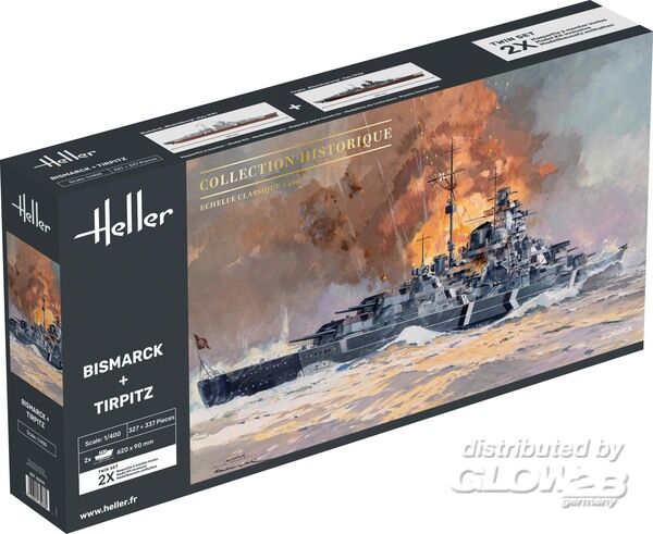 Bismarck + Tirpitz TWINSET - Heller 1:400 Bismarck + Tirpitz TWINSET