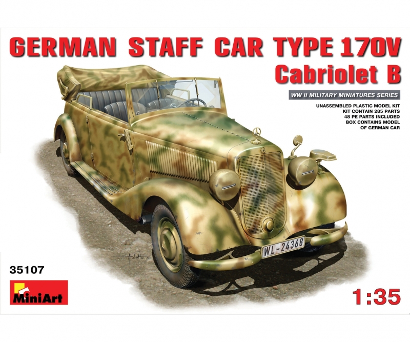 German Staff Car MB Type IF0V - 1:35 Dt. Stabsfahrzeug Typ 170V Cabriol.