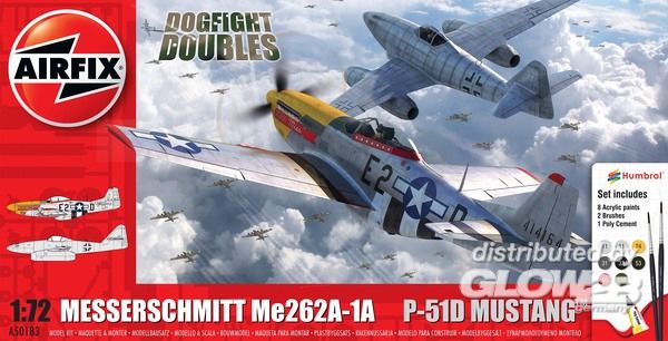 1/72 Messerschmitt Me262 & P- - Airfix 1:72 Messerschmitt Me262 & P-51D Mustang Dogfight Double