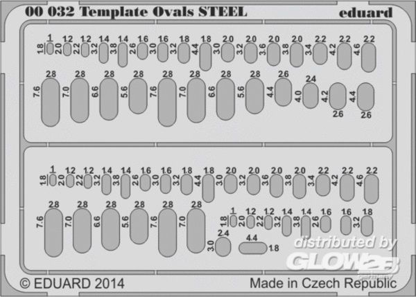 Template ovls STEEL for tool - Eduard Accessories  Template ovls STEEL for tool